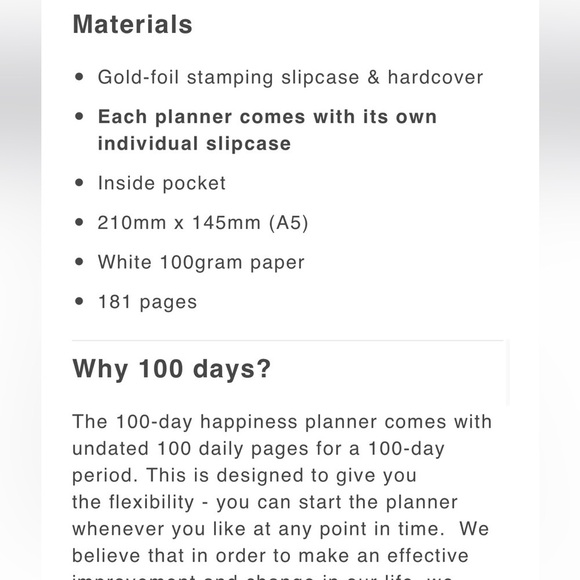 Anthropologie THE 100-DAY HAPPINESS PLANNER Lilac Mindfulness Therapy Journal - Picture 8 of 9